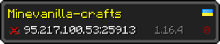 Userbar 320x64 in Minecraft-Stil für den Server 95.217.100.53:25913