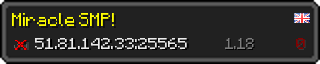 Userbar 320x64 in minecraft style for 51.81.142.33:25565