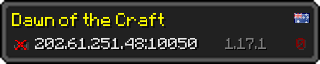 Userbar 320x64 in minecraft style for 202.61.251.48:10050