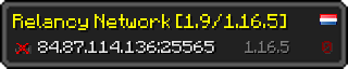 Userbar 320x64 in Minecraft-Stil für den Server 84.87.114.136:25565