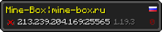 Userbar 320x64 in minecraft style for 213.239.204.169:25565