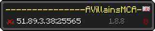 Userbar 320x64 in minecraft style for 51.89.3.38:25565