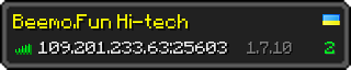 Userbar 320x64 in minecraft style for 109.201.233.63:25603