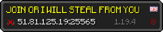 Userbar 320x64 in Minecraft-Stil für den Server 51.81.125.19:25565