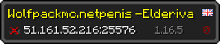 Userbar 320x64 in Minecraft-Stil für den Server 51.161.52.216:25576