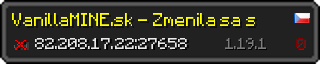 Userbar 320x64 in minecraft style for 82.208.17.22:27658