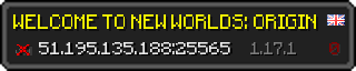 Userbar 320x64 in Minecraft-Stil für den Server 51.195.135.188:25565