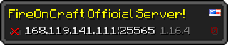 Userbar 320x64 in Minecraft-Stil für den Server 168.119.141.111:25565