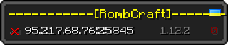 Userbar 320x64 in minecraft style for 95.217.68.76:25845