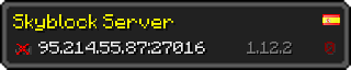 Userbar 320x64 in minecraft style for 95.214.55.87:27016