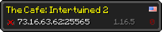 Userbar 320x64 in Minecraft-Stil für den Server 73.16.63.62:25565