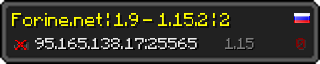 Userbar 320x64 in Minecraft-Stil für den Server 95.165.138.17:25565