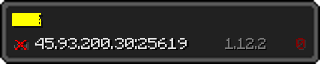 Userbar 320x64 in Minecraft-Stil für den Server 45.93.200.30:25619