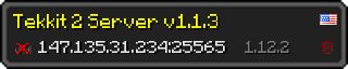 Userbar 320x64 in minecraft style for 147.135.31.234:25565