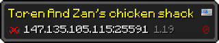 Userbar 320x64 in minecraft style for 147.135.105.115:25591