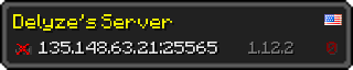Userbar 320x64 in Minecraft-Stil für den Server 135.148.63.21:25565