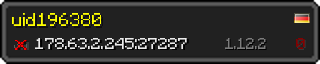 Userbar 320x64 in Minecraft-Stil für den Server 178.63.2.245:27287