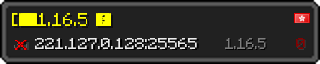 Userbar 320x64 in minecraft style for 221.127.0.128:25565