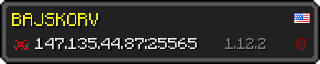 Userbar 320x64 in minecraft style for 147.135.44.87:25565