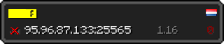 Userbar 320x64 in minecraft style for 95.96.87.133:25565