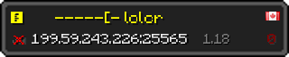 Userbar 320x64 in minecraft style for 199.59.243.226:25565