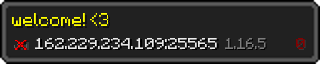 Userbar 320x64 in minecraft style for 162.229.234.109:25565