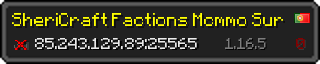 Userbar 320x64 in Minecraft-Stil für den Server 85.243.129.89:25565