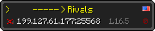 Userbar 320x64 in minecraft style for 199.127.61.177:25568