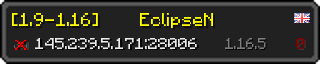 Userbar 320x64 in Minecraft-Stil für den Server 145.239.5.171:28006
