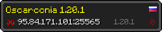 Userbar 320x64 in minecraft style for 95.84.171.101:25565