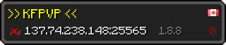 Userbar 320x64 in Minecraft-Stil für den Server 137.74.238.148:25565