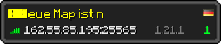 Userbar 320x64 in minecraft style for 162.55.85.195:25565