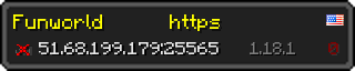 Userbar 320x64 in minecraft style for 51.68.199.179:25565