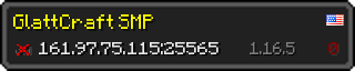 Userbar 320x64 in Minecraft-Stil für den Server 161.97.75.115:25565