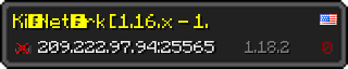 Userbar 320x64 in minecraft style for 209.222.97.94:25565