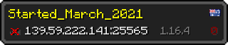 Userbar 320x64 in Minecraft-Stil für den Server 139.59.222.141:25565