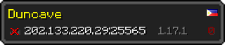 Userbar 320x64 in minecraft style for 202.133.220.29:25565