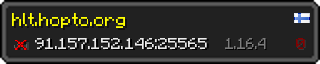 Userbar 320x64 in Minecraft-Stil für den Server 91.157.152.146:25565