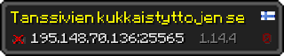 Userbar 320x64 in Minecraft-Stil für den Server 195.148.70.136:25565