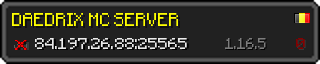 Userbar 320x64 in minecraft style for 84.197.26.88:25565