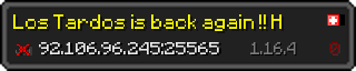 Userbar 320x64 in minecraft style for 92.106.96.245:25565