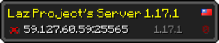 Userbar 320x64 in Minecraft-Stil für den Server 59.127.60.59:25565