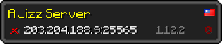 Userbar 320x64 in Minecraft-Stil für den Server 203.204.188.9:25565