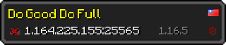 Userbar 320x64 in Minecraft-Stil für den Server 1.164.225.155:25565