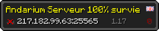 Userbar 320x64 in minecraft style for 217.182.99.63:25565