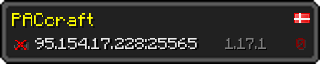 Userbar 320x64 in Minecraft-Stil für den Server 95.154.17.228:25565