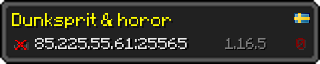 Userbar 320x64 in minecraft style for 85.225.55.61:25565