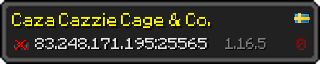 Userbar 320x64 in Minecraft-Stil für den Server 83.248.171.195:25565