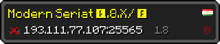 Userbar 320x64 in Minecraft-Stil für den Server 193.111.77.107:25565