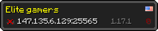 Userbar 320x64 in Minecraft-Stil für den Server 147.135.6.129:25565